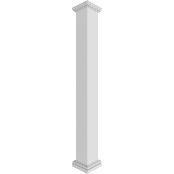Ekena Millwork Craftsman Classic, Square Non-Tapered, Smooth PVC Column, Tuscan Capital & Tuscan Base - CC0610ENPTUTU