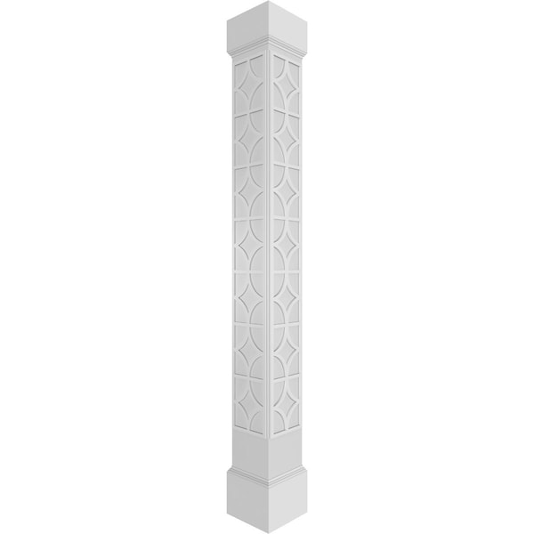 Ekena Millwork Craftsman Classic Square Non-Tapered Magnolia Fretwork Column w/ Mission Capital & Mission Base - CC1010ENMGLMIMI