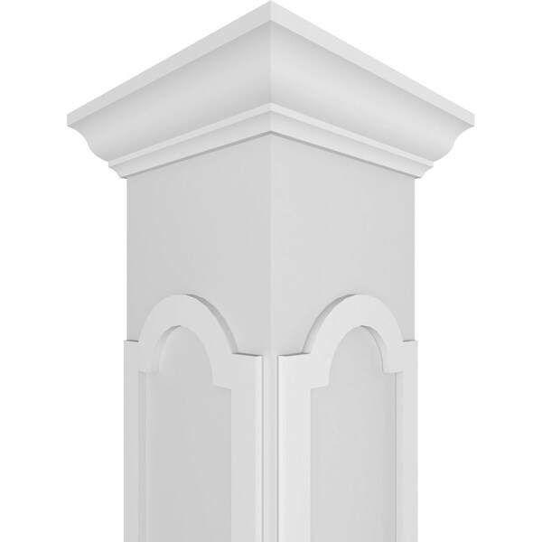 Ekena Millwork Craftsman Classic Square Non-Tapered Paramount Fretwork Column w/ Crown Capital & Crown Base - CC1010ENPMTCRCR