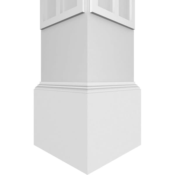 Ekena Millwork Craftsman Classic Square Non-Tapered Artisan Fretwork Column w/ Mission Capital & Mission Base - CC1010ENARTMIMI