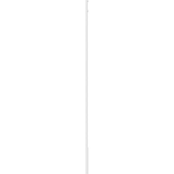 Ekena Millwork Two Equal Flat Panel PVC Pilaster w/Decorative Capital & Base, 5"W x 120"H x 2"P - PILP05X120DFP02-2