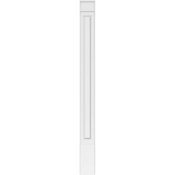 Ekena Millwork Raised Panel PVC Pilaster w/Decorative Capital & Base, 8"W x 90"H x 2"P - PILP08X090RP02-2
