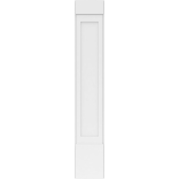 Ekena Millwork Flat Panel PVC Pilaster w/Standard Capital & Base, 10"W x 60"H x 2"P - PILP10X060FP01-2
