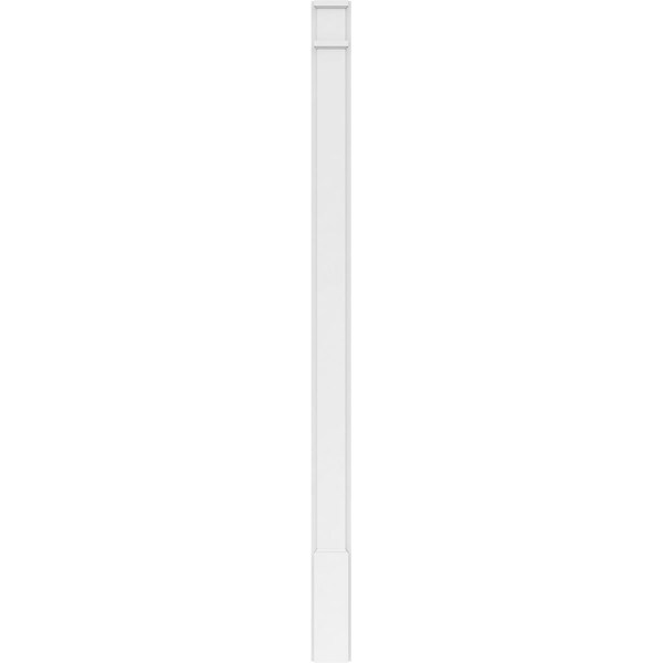 Ekena Millwork Plain PVC Pilaster w/Decorative Capital & Base, 5W x 82H x 2P, PR - PILP05X082SM02-2