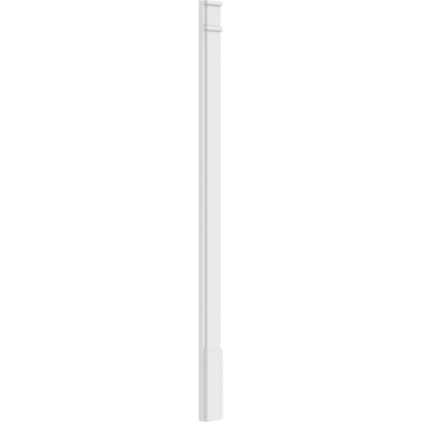 Ekena Millwork Plain PVC Pilaster w/Decorative Capital & Base, 5W x 82H x 2P, PR - PILP05X082SM02-2
