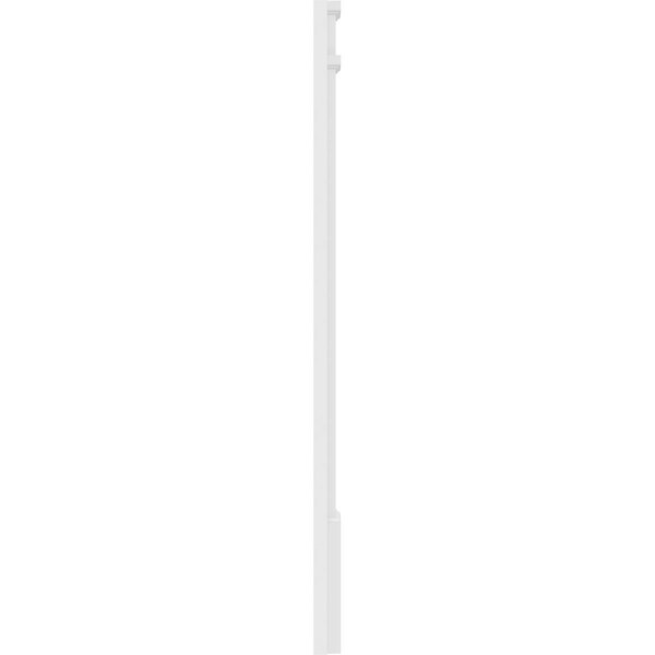 Ekena Millwork Two Equal Flat Panel PVC Pilaster w/Decorative Capital & Base, 7"W x 48"H x 2"P - PILP07X048DFP02-2