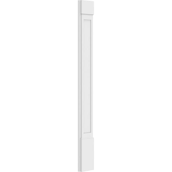 Ekena Millwork Flat Panel PVC Pilaster w/Standard Capital & Base, 8"W x 72"H x 2"P - PILP08X072FP01-2