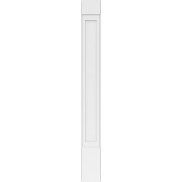 Ekena Millwork Flat Panel PVC Pilaster w/Standard Capital & Base, 8"W x 72"H x 2"P - PILP08X072FP01-2