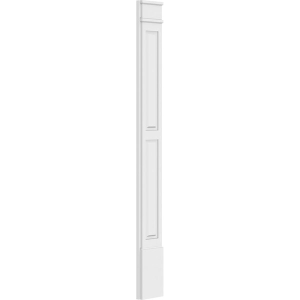 Ekena Millwork Two Equal Raised Panel PVC Pilaster w/Decorative Capital & Base, 9"W x 82"H x 2"P - PILP09X082DRP02-2