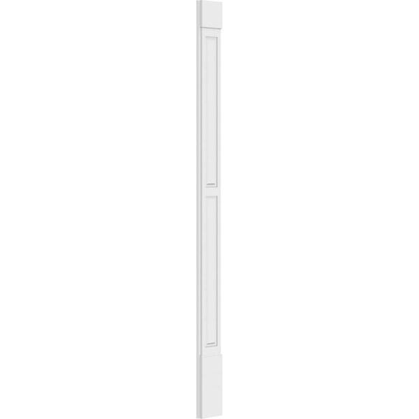 Ekena Millwork Two Equal Raised Panel PVC Pilaster w/Standard Capital & Base, 9"W x 120"H x 2"P - PILP09X120DRP01-2