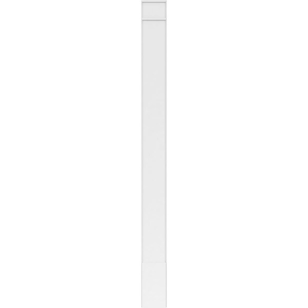 Ekena Millwork Plain PVC Pilaster w/Decorative Capital & Base, 10"W x 120"H x 2"P - PILP10X120SM02-2