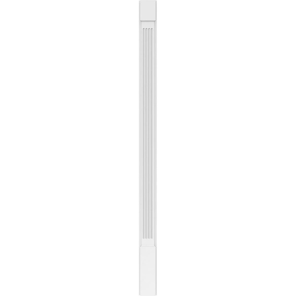 Ekena Millwork Fluted PVC Pilaster w/Standard Capital & Base, 5"W x 82"H x 2"P - PILP05X082FL01-2