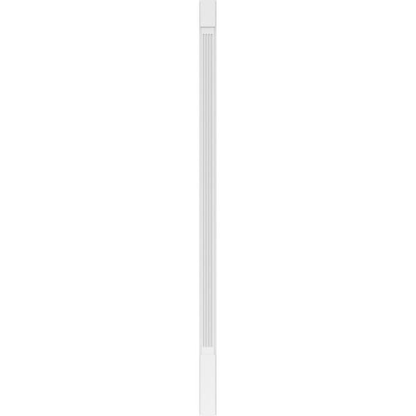 Ekena Millwork Fluted PVC Pilaster w/Standard Capital & Base, 5"W x 120"H x 2"P - PILP05X120FL01-2
