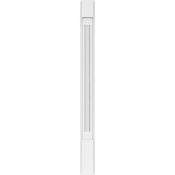 Ekena Millwork Fluted PVC Pilaster w/Standard Capital & Base, 4"W x 48"H x 2"P - PILP04X048FL01-2