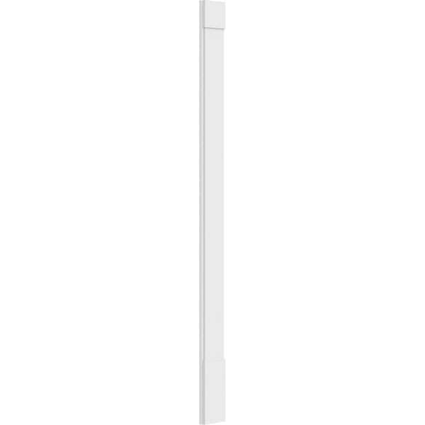 Ekena Millwork Plain PVC Pilaster w/Standard Capital & Base, 9"W x 120"H x 2"P - PILP09X120SM01-2
