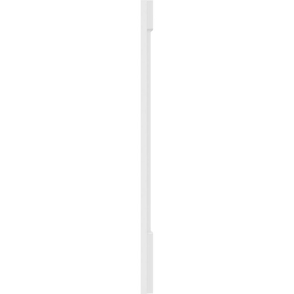 Ekena Millwork Two Equal Raised Panel PVC Pilaster w/Standard Capital & Base, 4"W x 48"H x 2"P - PILP04X048DRP01-2