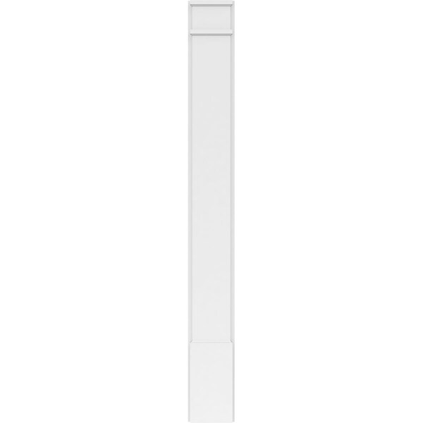 Ekena Millwork Plain PVC Pilaster w/Decorative Capital & Base, 8"W x 72"H x 2"P - PILP08X072SM02-2