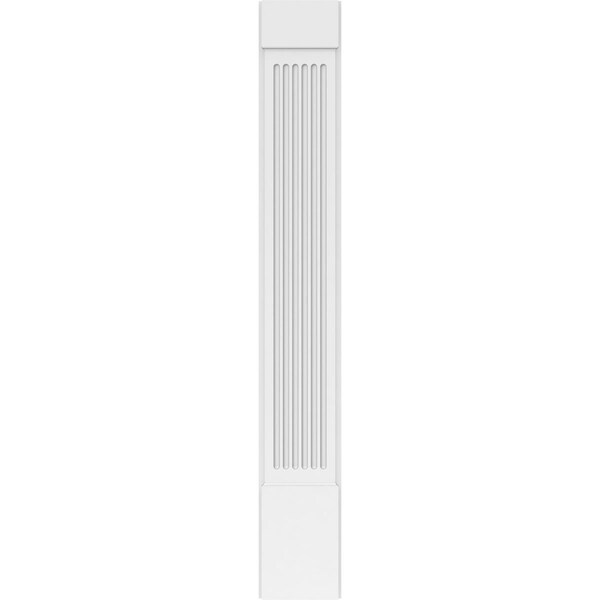 Ekena Millwork Fluted PVC Pilaster w/Standard Capital & Base, 10"W x 72"H x 2"P - PILP10X072FL01-2