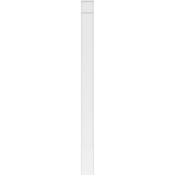 Ekena Millwork Plain PVC Pilaster w/Decorative Capital & Base, 8"W x 108"H x 2"P - PILP08X108SM02-2