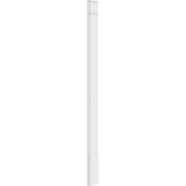 Ekena Millwork Plain PVC Pilaster w/Decorative Capital & Base, 8"W x 108"H x 2"P - PILP08X108SM02-2