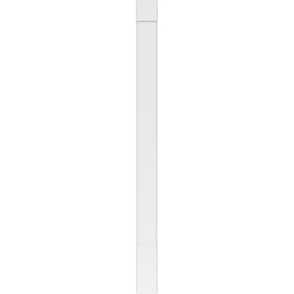 Ekena Millwork Plain PVC Pilaster w/Standard Capital & Base, 8"W x 108"H x 2"P - PILP08X108SM01-2
