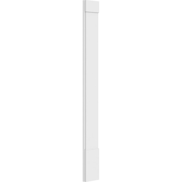 Ekena Millwork Plain PVC Pilaster w/Standard Capital & Base, 10"W x 90"H x 2"P - PILP10X090SM01-2