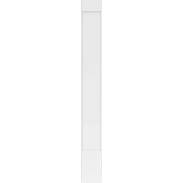 Ekena Millwork Plain PVC Pilaster w/Standard Capital & Base, 10"W x 90"H x 2"P - PILP10X090SM01-2