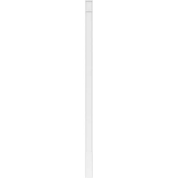 Ekena Millwork Plain PVC Pilaster w/Decorative Capital & Base, 5"W x 120"H x 2"P - PILP05X120SM02-2