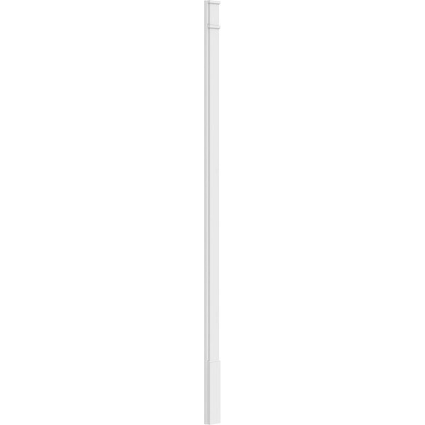 Ekena Millwork Plain PVC Pilaster w/Decorative Capital & Base, 5"W x 120"H x 2"P - PILP05X120SM02-2