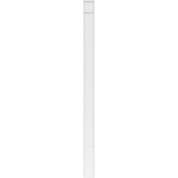 Ekena Millwork Plain PVC Pilaster w/Decorative Capital & Base, 6"W x 96"H x 2"P - PILP06X096SM02-2