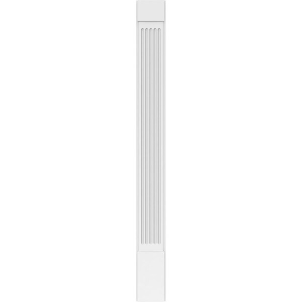 Ekena Millwork Fluted PVC Pilaster w/Standard Capital & Base, 8"W x 82"H x 2"P - PILP08X082FL01-2