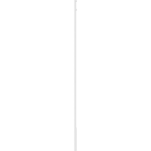 Ekena Millwork Two Equal Flat Panel PVC Pilaster w/Decorative Capital & Base, 6"W x 120"H x 2"P - PILP06X120DFP02-2