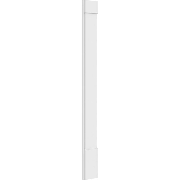 Ekena Millwork Plain PVC Pilaster w/Standard Capital & Base, 9"W x 82"H x 2"P - PILP09X082SM01-2