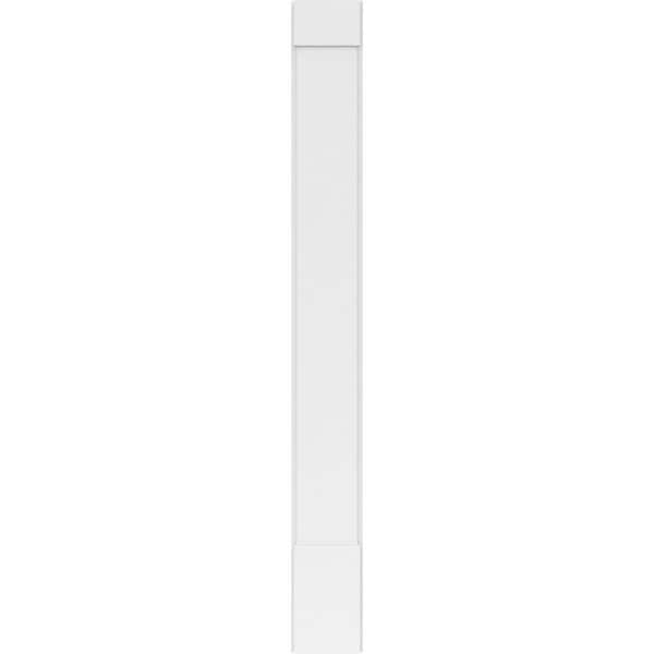 Ekena Millwork Plain PVC Pilaster w/Standard Capital & Base, 9"W x 82"H x 2"P - PILP09X082SM01-2