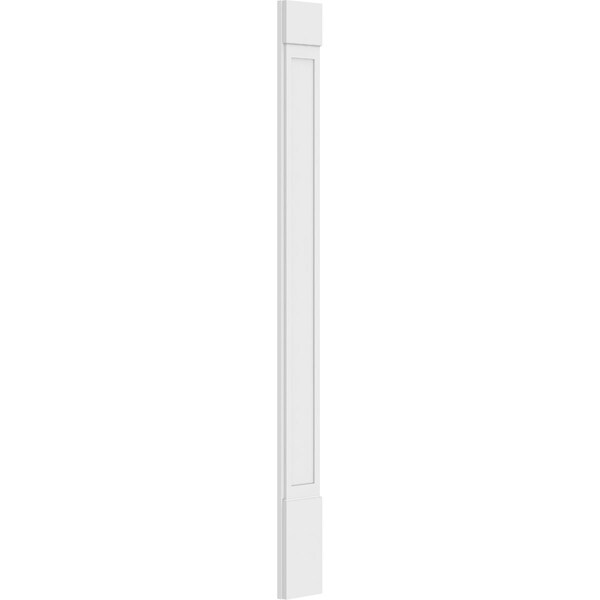 Ekena Millwork Flat Panel PVC Pilaster w/Standard Capital & Base, 10"W x 108"H x 2"P - PILP10X108FP01-2