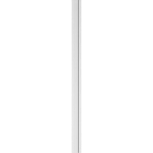 Ekena Millwork Two Equal Flat Panel PVC Pilaster w/Decorative Capital & Base, 7W x 108H x 2P, PR - PILP07X108DFP02-2