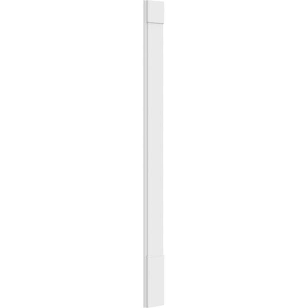 Ekena Millwork Plain PVC Pilaster w/Standard Capital & Base, 9"W x 108"H x 2"P - PILP09X108SM01-2