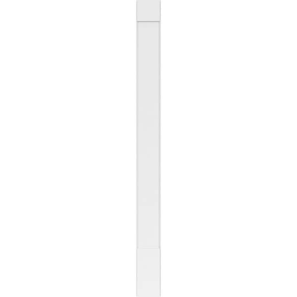 Ekena Millwork Plain PVC Pilaster w/Standard Capital & Base, 9"W x 108"H x 2"P - PILP09X108SM01-2