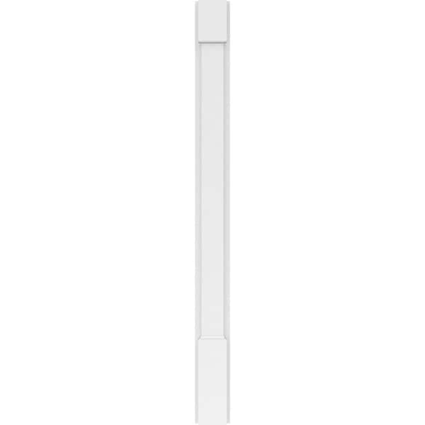 Ekena Millwork Plain PVC Pilaster w/Standard Capital & Base, 4"W x 48"H x 2"P - PILP04X048SM01-2