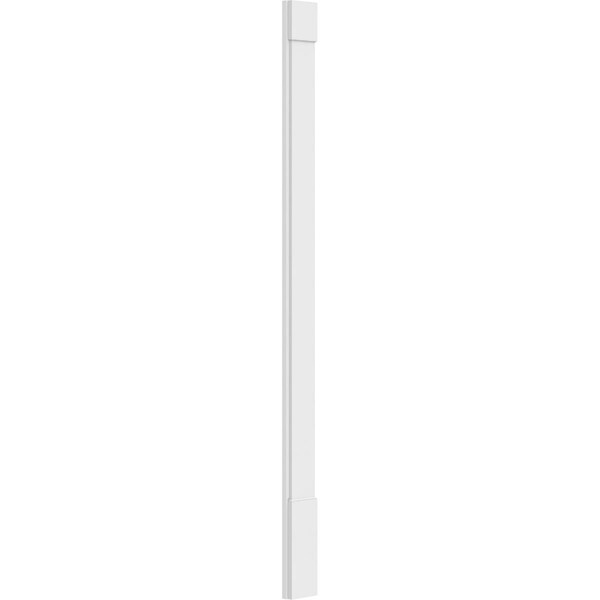 Ekena Millwork Plain PVC Pilaster w/Standard Capital & Base, 7"W x 102"H x 2"P - PILP07X102SM01-2