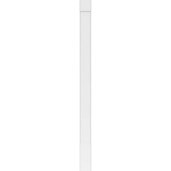 Ekena Millwork Plain PVC Pilaster w/Standard Capital & Base, 7"W x 102"H x 2"P - PILP07X102SM01-2