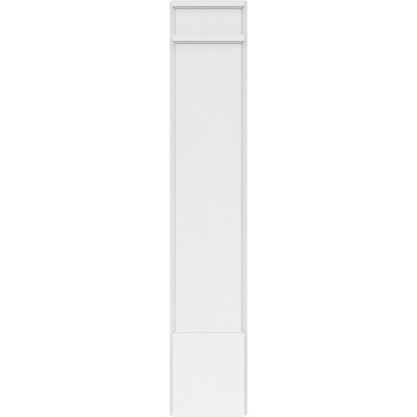 Ekena Millwork Plain PVC Pilaster w/Decorative Capital & Base, 9"W x 48"H x 2"P - PILP09X048SM02-2