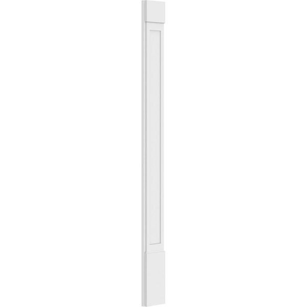 Ekena Millwork Flat Panel PVC Pilaster w/Standard Capital & Base, 9"W x 96"H x 2"P - PILP09X096FP01-2