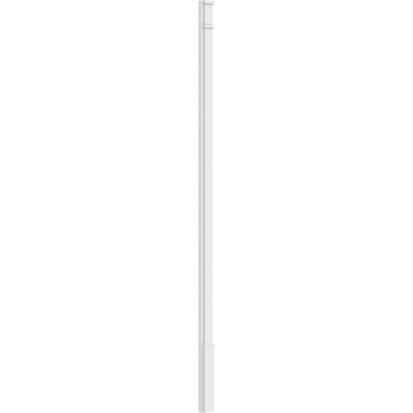 Ekena Millwork Plain PVC Pilaster w/Decorative Capital & Base, 4W x 102H x 2P, PR - PILP04X102SM02-2