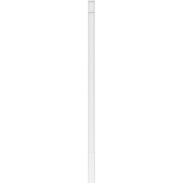 Ekena Millwork Plain PVC Pilaster w/Decorative Capital & Base, 4W x 102H x 2P, PR - PILP04X102SM02-2