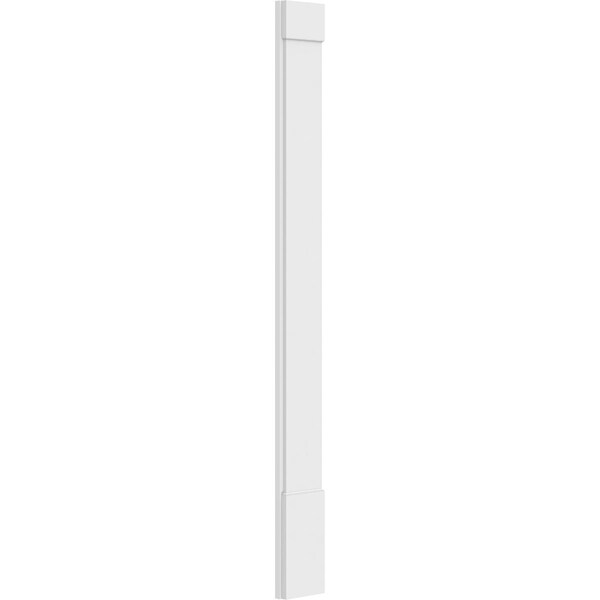 Ekena Millwork Plain PVC Pilaster w/Standard Capital & Base, 9"W x 90"H x 2"P - PILP09X090SM01-2
