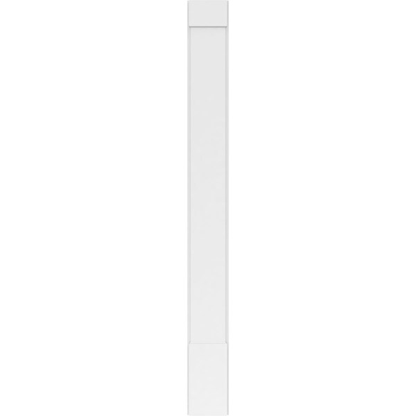 Ekena Millwork Plain PVC Pilaster w/Standard Capital & Base, 9"W x 90"H x 2"P - PILP09X090SM01-2