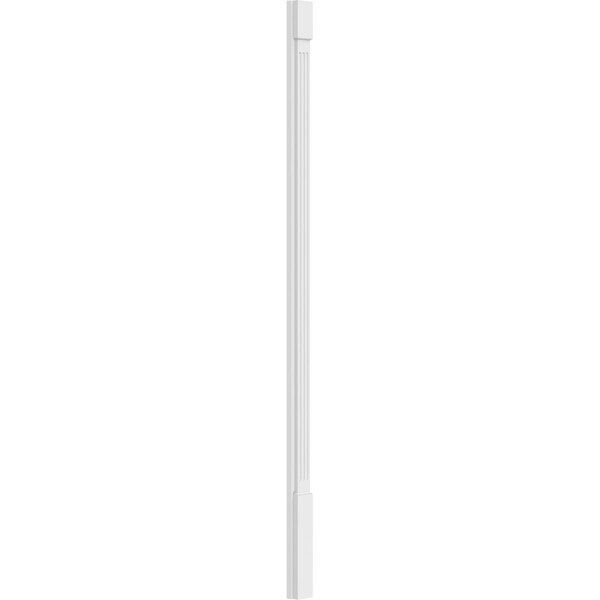 Ekena Millwork Fluted PVC Pilaster w/Standard Capital & Base, 4"W x 90"H x 2"P - PILP04X090FL01-2