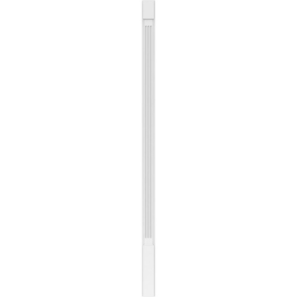 Ekena Millwork Fluted PVC Pilaster w/Standard Capital & Base, 4"W x 90"H x 2"P - PILP04X090FL01-2