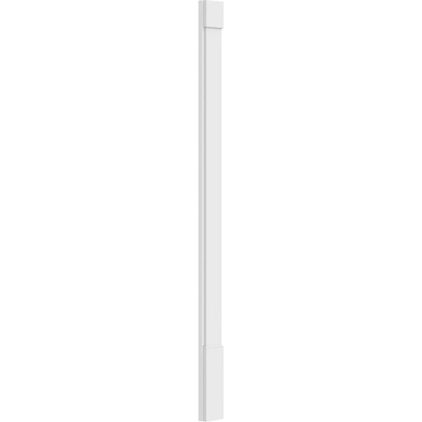 Ekena Millwork Plain PVC Pilaster w/Standard Capital & Base, 6"W x 90"H x 2"P - PILP06X090SM01-2